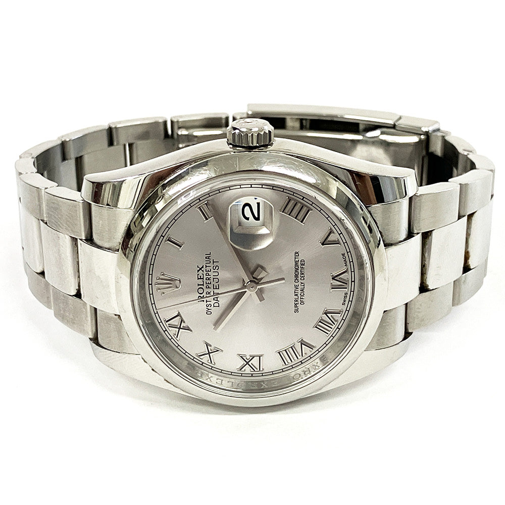 Rolex Datejust 36mm Rhodium Roman Dial 116200