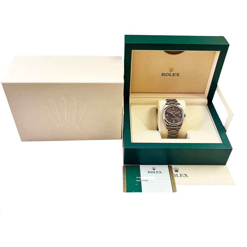 Rolex Oyster Perpetual 39mm Slate Dial 114300