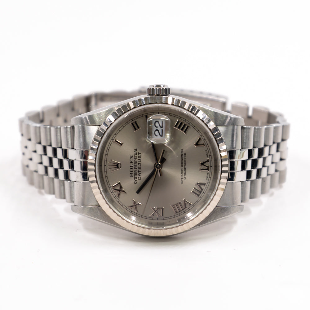 Rolex Datejust 36mm Silver Roman Dial 16234 (2000)
