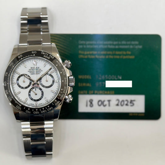 Rolex Daytona White Dial 126500LN (2025)