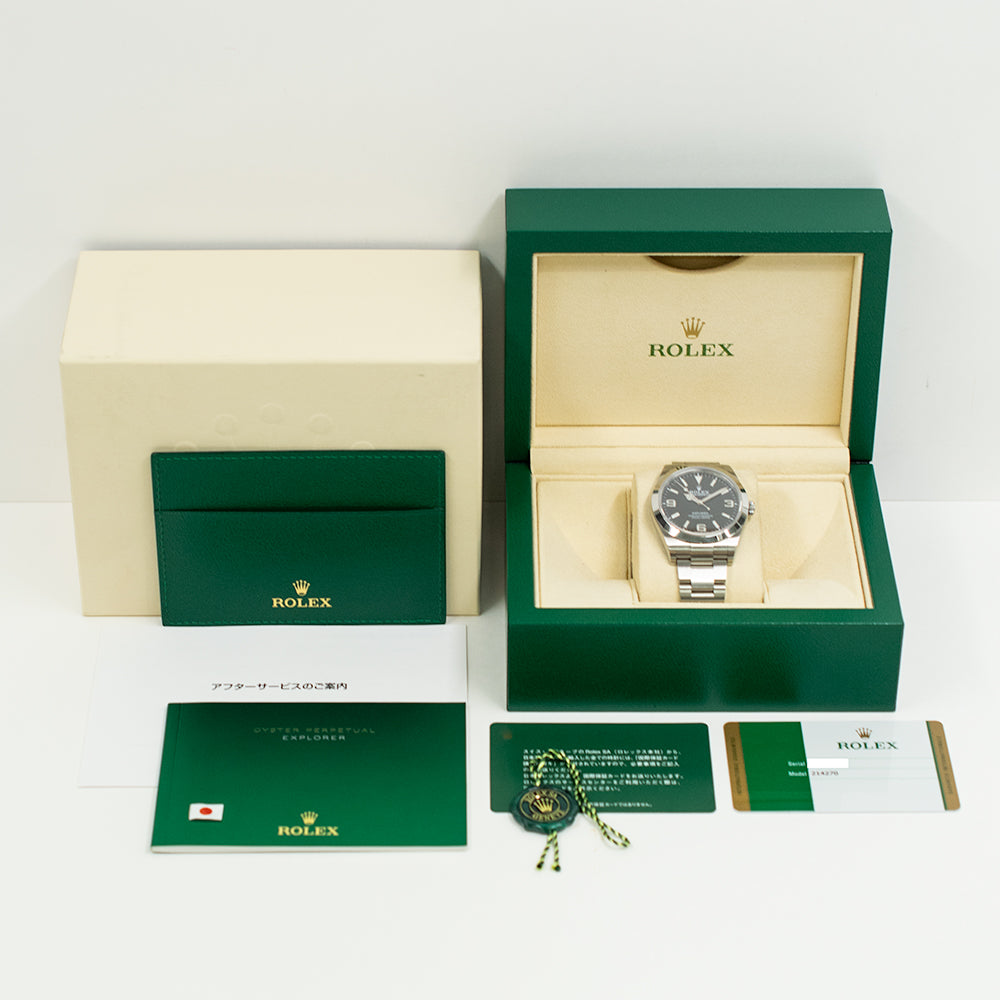 Rolex Explorer 39mm Black Dial 214270 (2018)