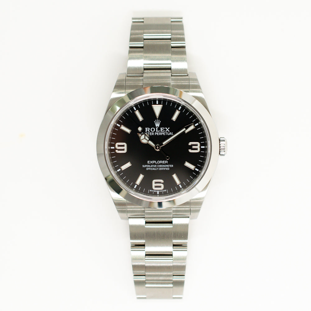 Rolex Explorer 39mm Black Dial 214270 (2018)