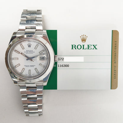 Rolex Datejust II 41mm White Dial 116300 (2015)