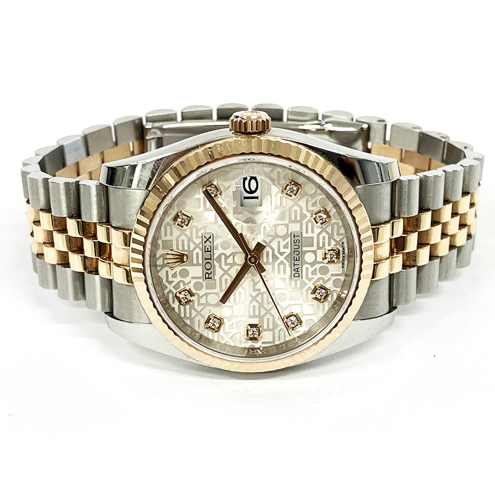 Rolex Datejust 36mm Silver Jubilee Diamond Dial 116231