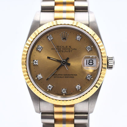 Rolex Datejust 31mm Champagne Diamond Dial 68279BIC