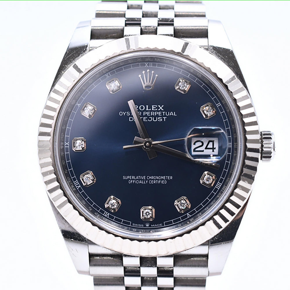 Rolex Datejust 41mm Blue Diamond Dial 126334G (2020)
