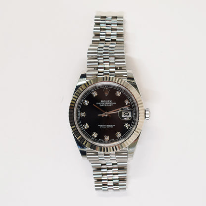 Rolex Datejust 41mm Black Diamond Dial 126334 (2018)