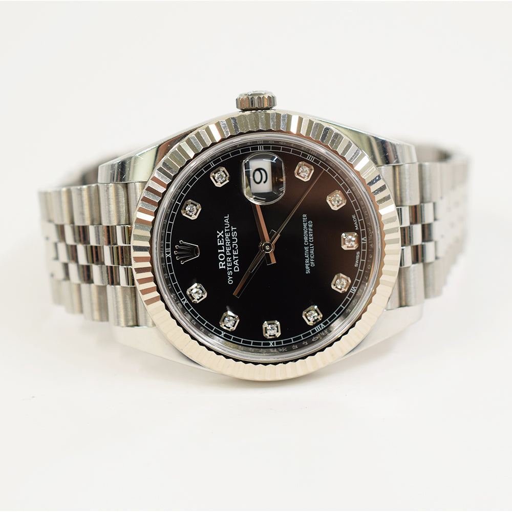Rolex Datejust 41mm Black Diamond Dial 126334 (2018)
