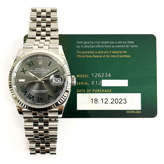 Rolex Datejust 36mm Wimbledon Dial 126234