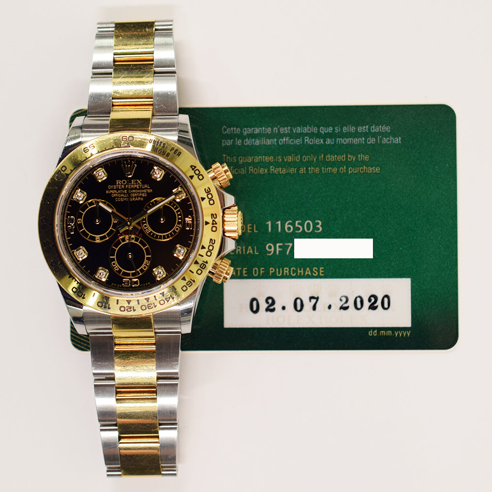 Rolex Daytona Black Diamond Dial 116503G (2020)