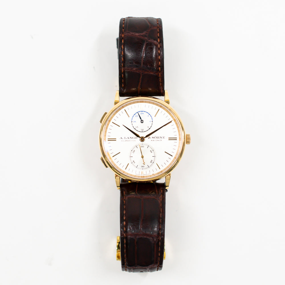 A. Lange & Söhne Saxonia Dual Time 38mm Rose Gold 386.032