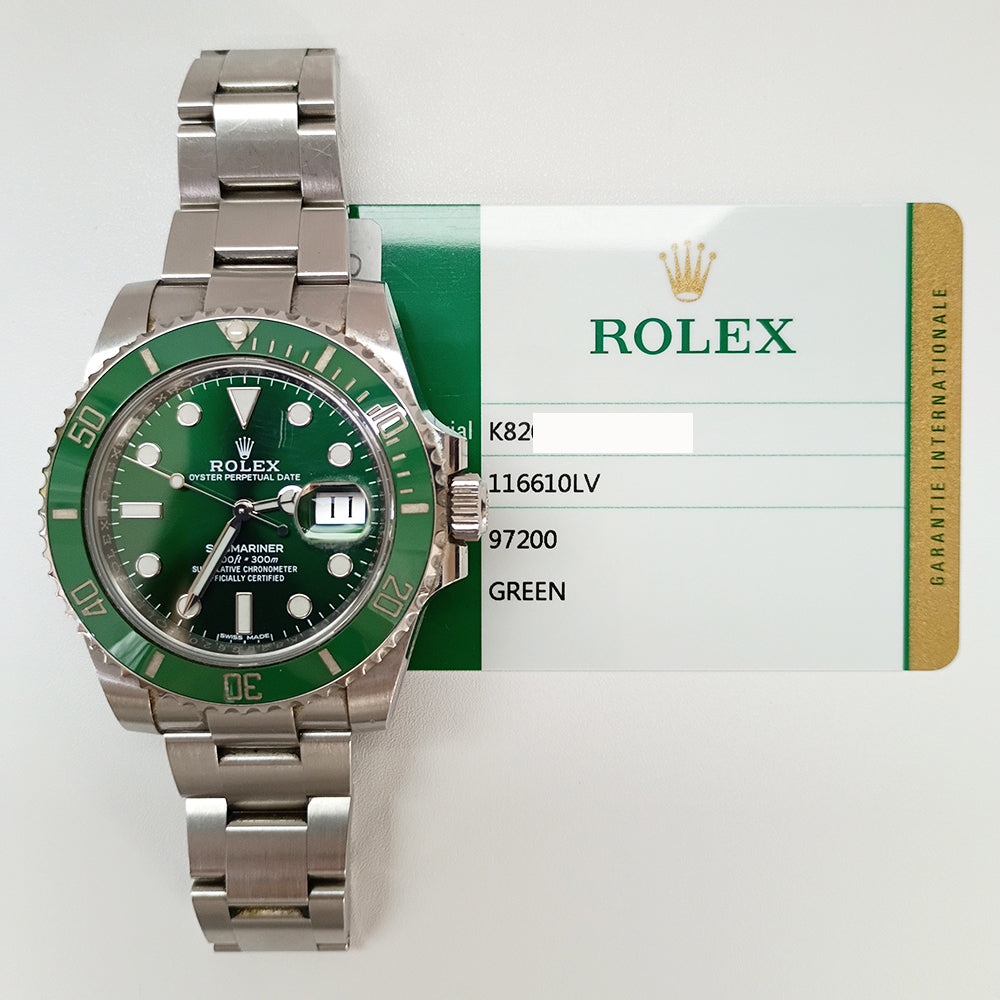 Rolex Submariner Date 40mm Hulk Dial 116610LV (2019)