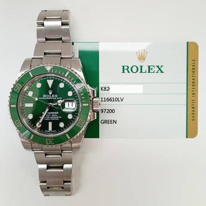 Rolex Submariner Date 40mm Hulk Dial 116610LV (2019)