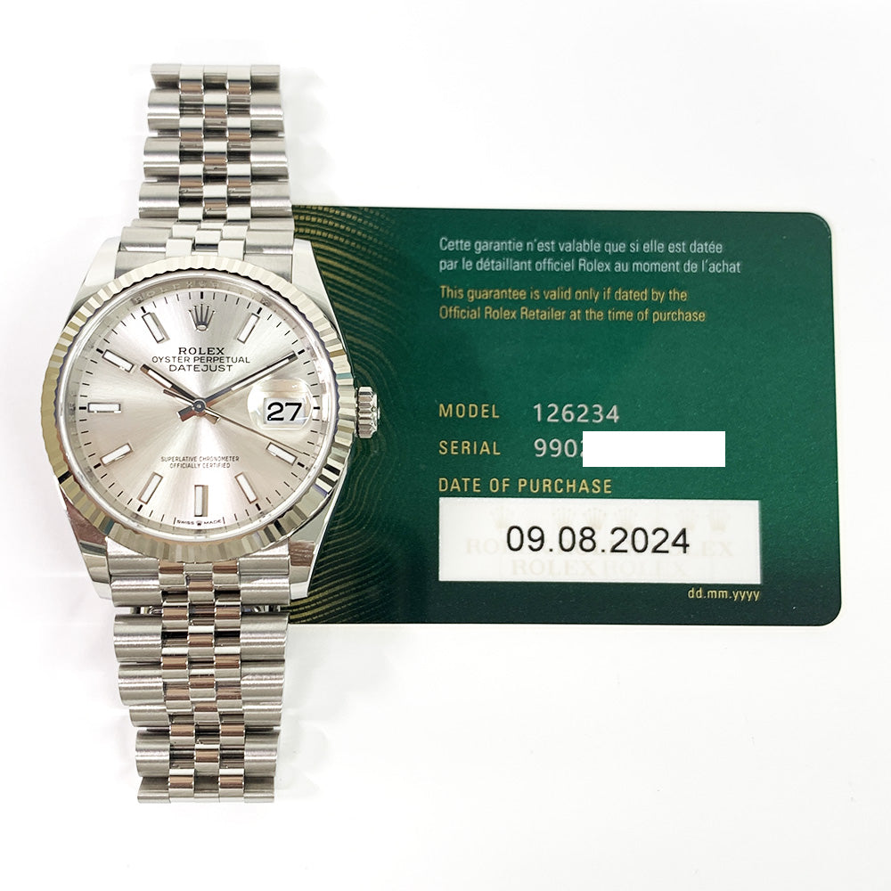 Rolex Datejust 36mm Silver Dial 126234