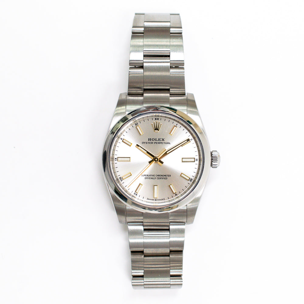 Rolex Oyster Perpetual 34mm Silver Dial 124200 (2023)