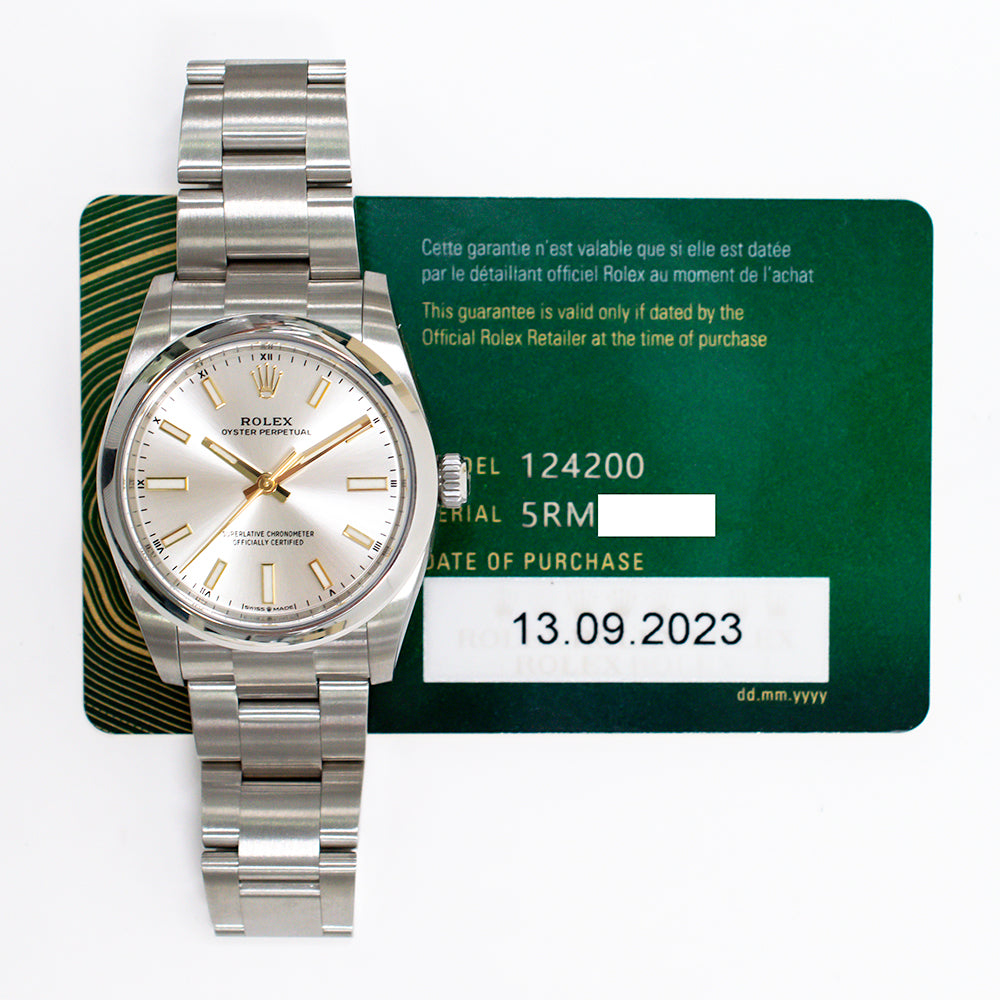 Rolex Oyster Perpetual 34mm Silver Dial 124200 (2023)