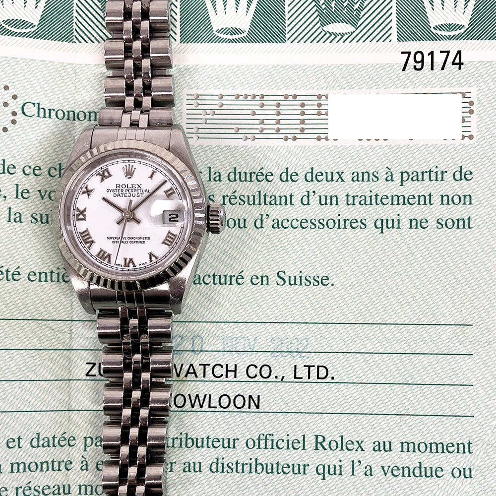 Rolex Lady-Datejust White Roman Dial 79174