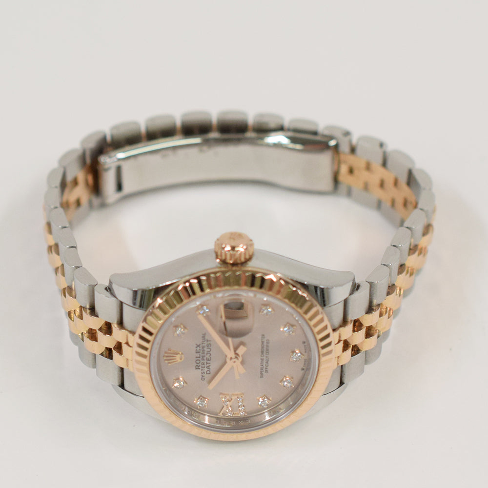 Rolex Lady Datejust 28mm Silver "VI" Diamond Dial 279171G (2020)