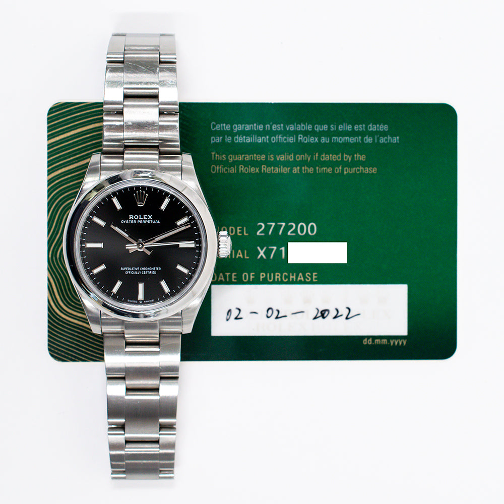 Rolex Oyster Perpetual 31mm Black Dial 277200 (2022)