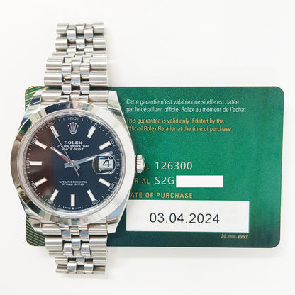 Rolex Datejust 41mm Black Dial 126300 (2024)