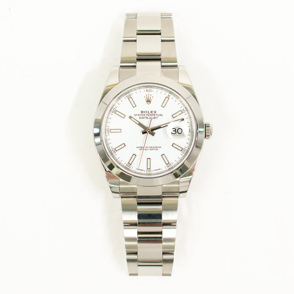 Rolex Datejust 41mm White Dial 126300 (2018)