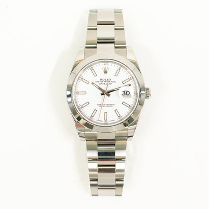 Rolex Datejust 41mm White Dial 126300 (2018)