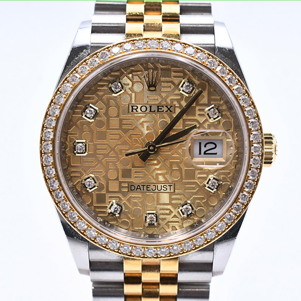 Rolex Datejust 36mm Champagne Jubilee Diamond Dial 126283RBR (2021)