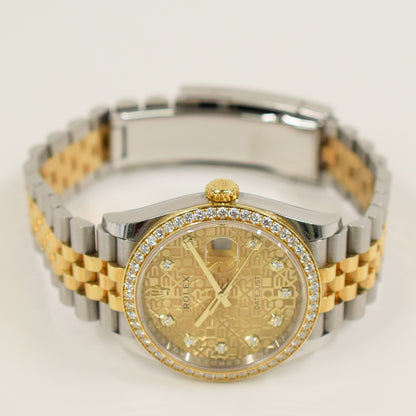 Rolex Datejust 36mm Champagne Jubilee Diamond Dial 126283RBR (2021)