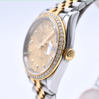 Rolex Datejust 36mm Champagne Jubilee Diamond Dial 126283RBR (2021)