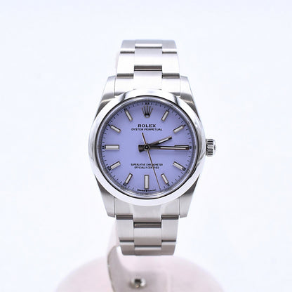 Rolex Oyster Perpetual 34mm Lavender Dial 124200 (2025)