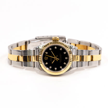 Rolex Oyster Perpetual 26mm Black Diamond Dial 67193 (1994)