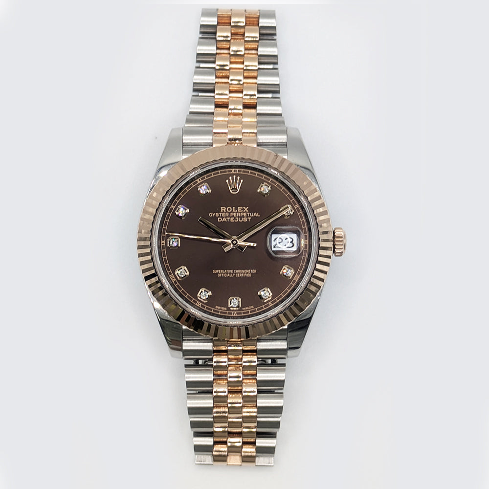 Rolex Datejust 41mm Chocolate Diamond Dial 126331 (2017)
