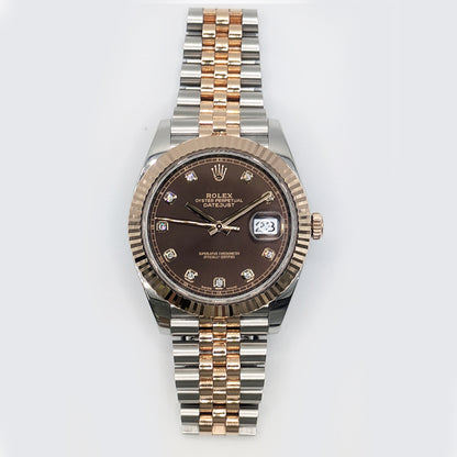 Rolex Datejust 41mm Chocolate Diamond Dial 126331 (2017)