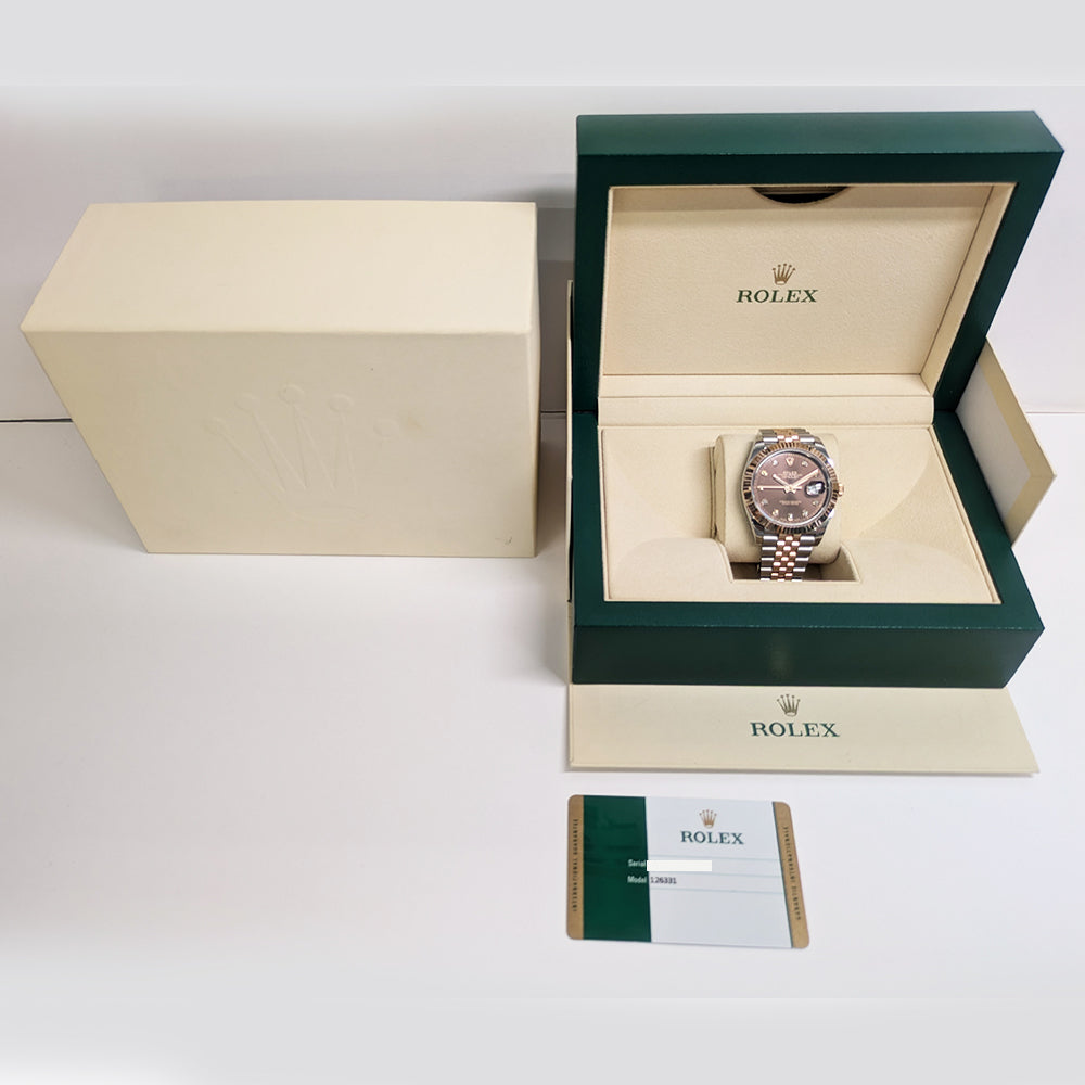 Rolex Datejust 41mm Chocolate Diamond Dial 126331 (2017)