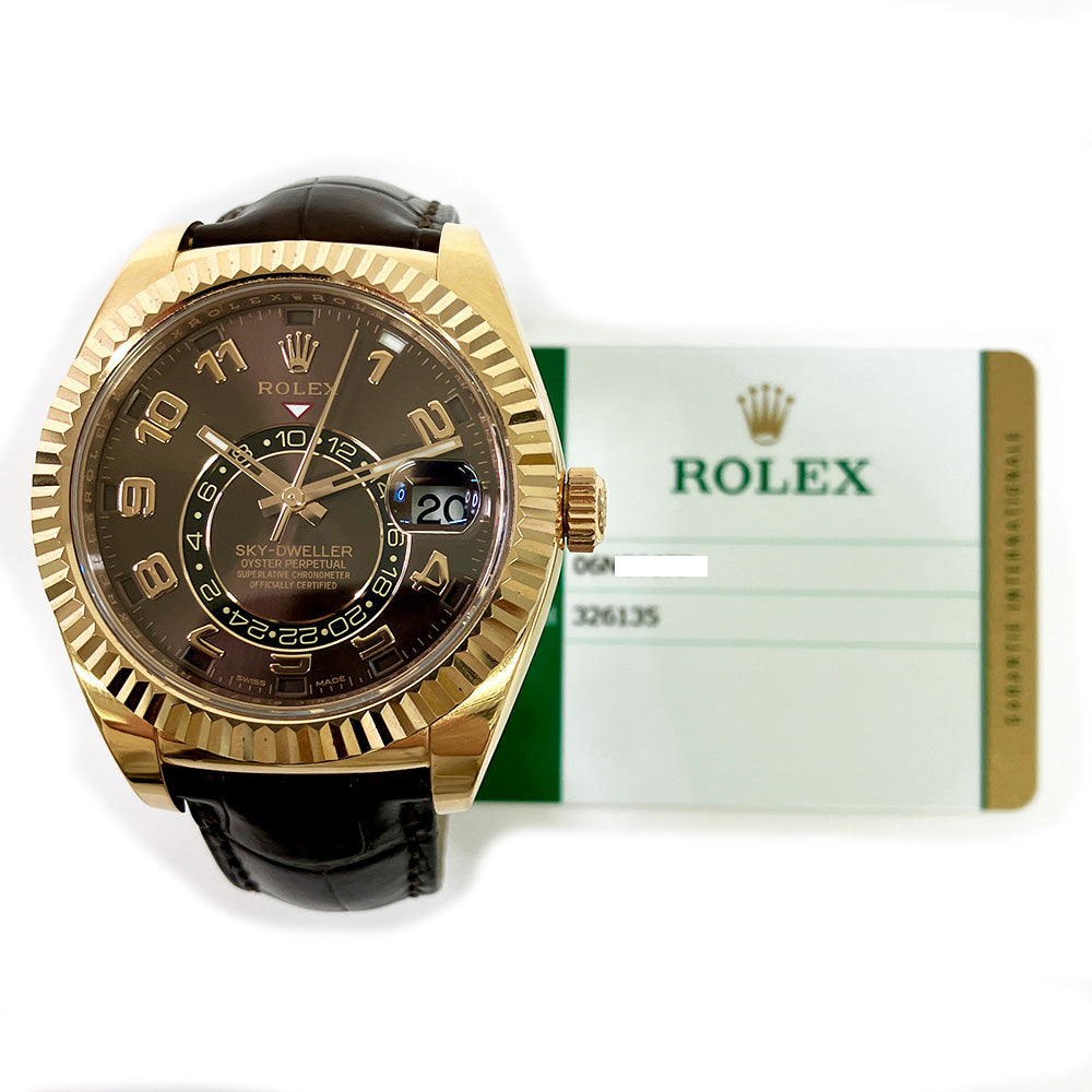 Rolex Sky-Dweller Chocolate Arabic Dial 326135