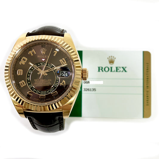 Rolex Sky-Dweller Chocolate Arabic Dial 326135