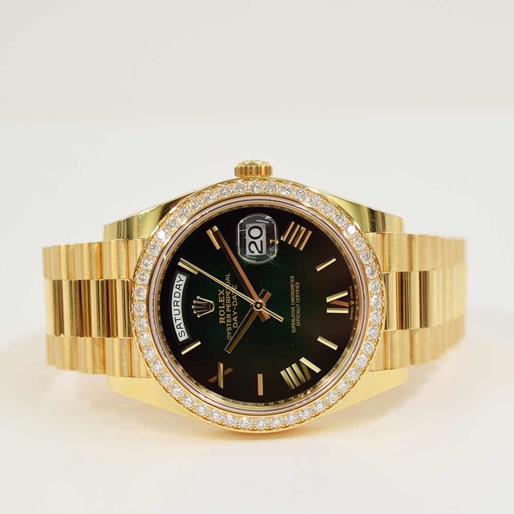 Rolex Day-Date 40mm Green Ombre Dial 228348RBR (2025)