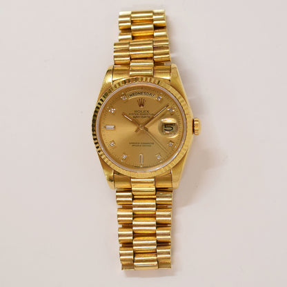 Rolex Day-Date 36mm Champagne Diamond 18238A (1990)