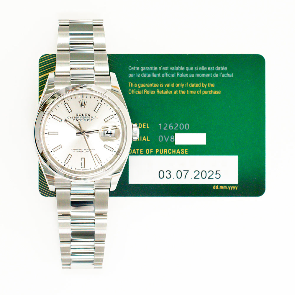Rolex Datejust 36mm  Silver Dial 126200 (2025)