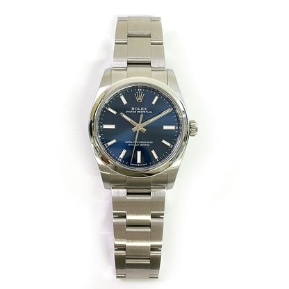 Rolex Oyster Perpetual 34mm Blue Dial 124200