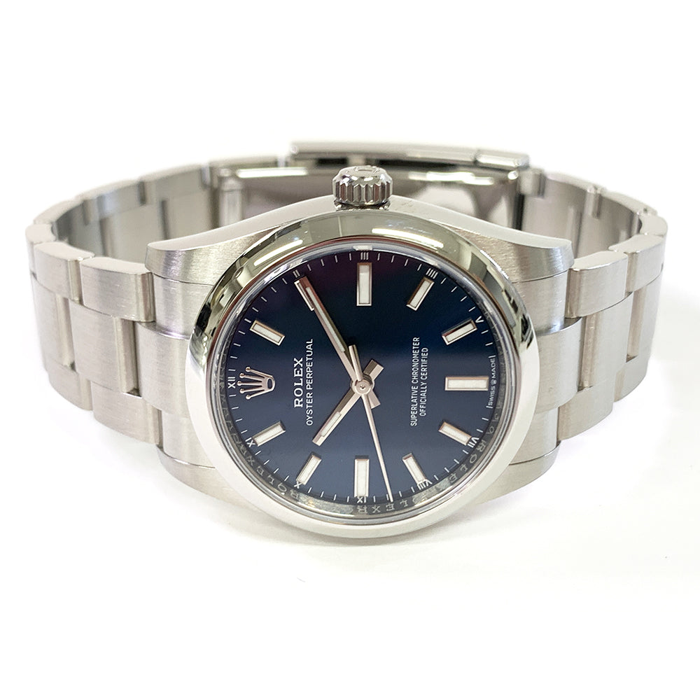 Rolex Oyster Perpetual 34mm Blue Dial 124200