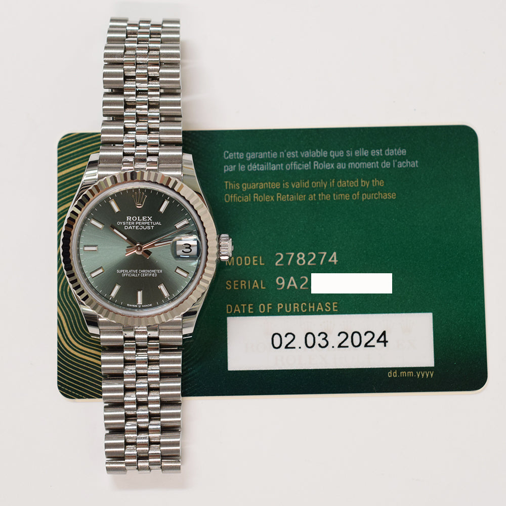 Rolex Datejust 31mm Green Dial 278274 (2024)