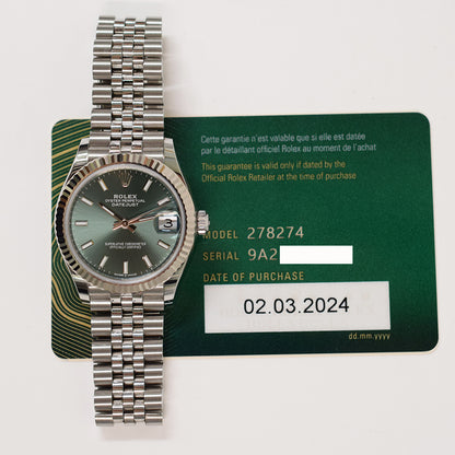 Rolex Datejust 31mm Green Dial 278274 (2024)