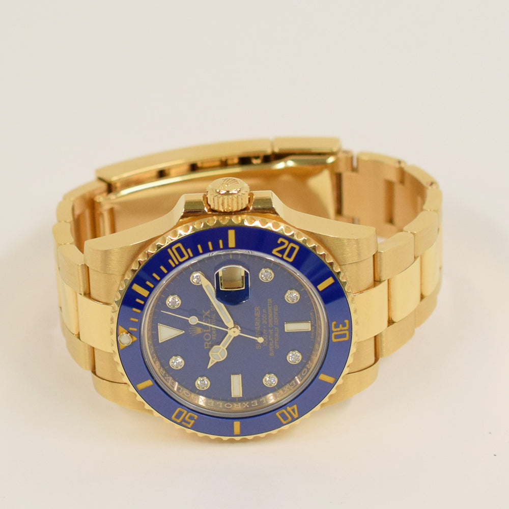 Rolex Submariner Date 40mm Blue Diamond Dial 116618GLB