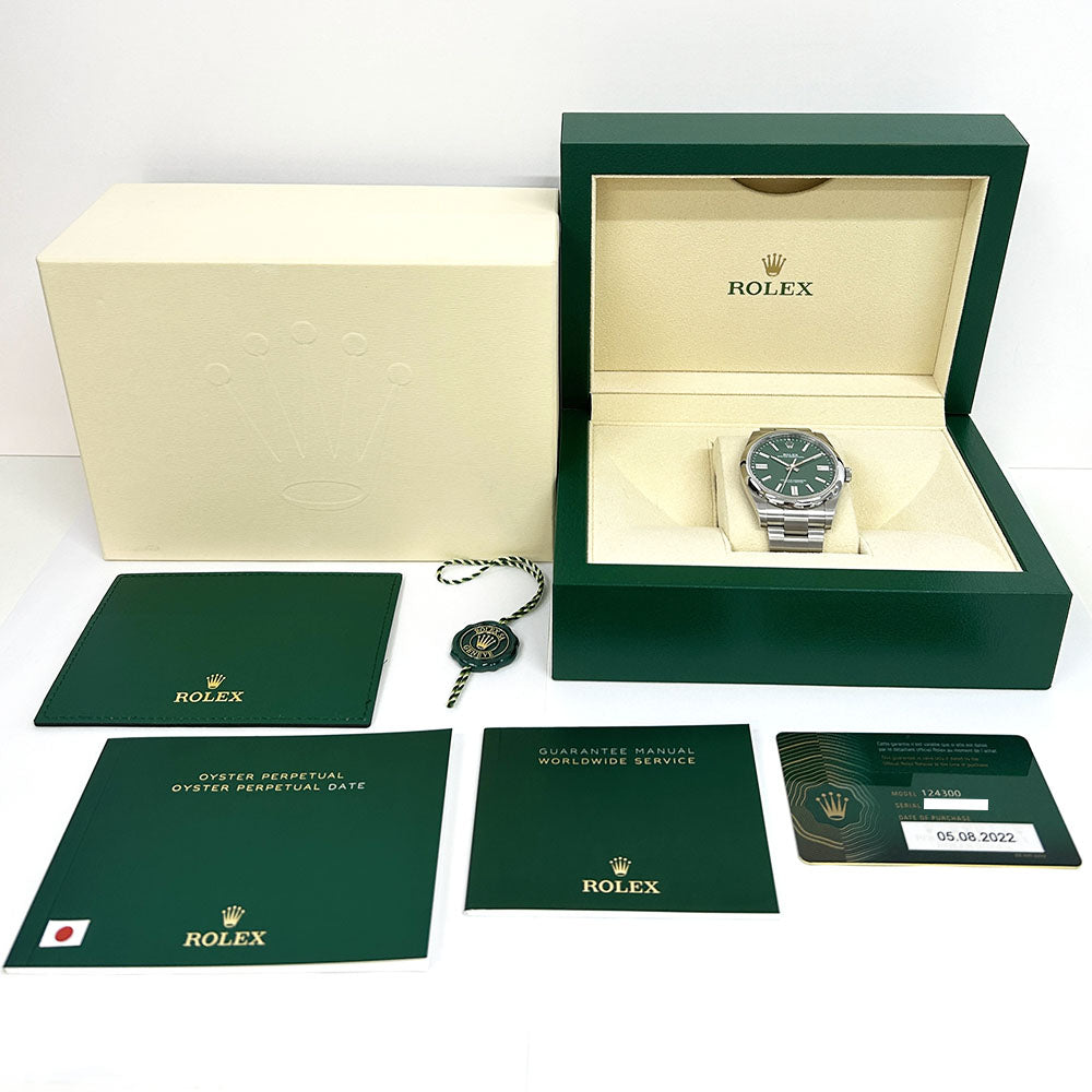 Rolex Oyster Perpetual 41mm Green Dial 124300