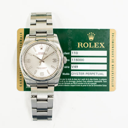 Rolex Oyster Perpetual 36mm Silver Dial 116000 (2010)