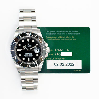 Rolex Submariner Date 41mm Black Dial 126610LN (2022)