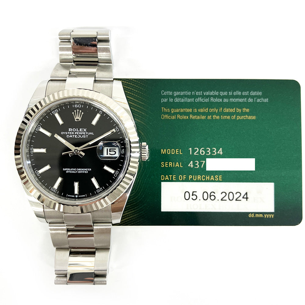 Rolex Datejust 41mm Black Dial Oyster 126334