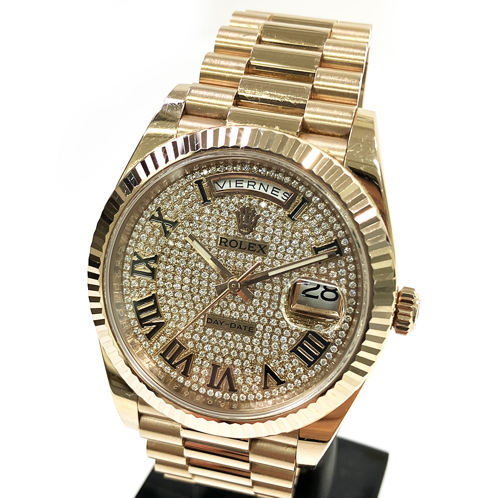 Rolex Day-Date 40mm Pave Diamond Dial 228235