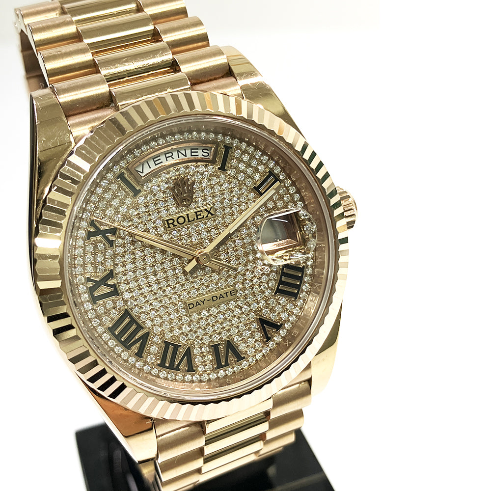Rolex Day-Date 40mm Pave Diamond Dial 228235